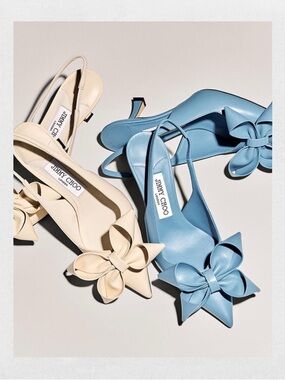 Jimmy Choo Staz Sling Back 70 Dusty Blue Leather Pumps $995